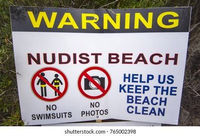 Nudist Beach Sign Nude Beach Stock Photo Shutterstock