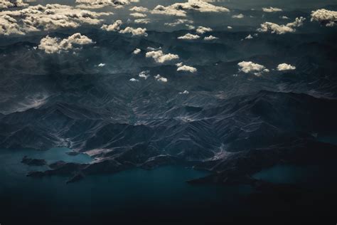 Aerial Sky Cloud Mountain Peak Landscape 4k Wallpaperhd Nature