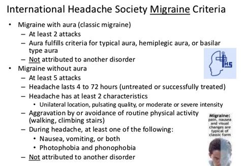 Myneurologytips Migraine Criteria With Aura And Without Aura