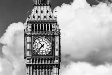 Big Ben Closeup In London In Black And White Stock Photo Image Of