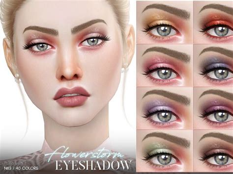 Pralinesims Flowerstorm Eyeshadow N63 Sims 4 Cc Makeup Glittery