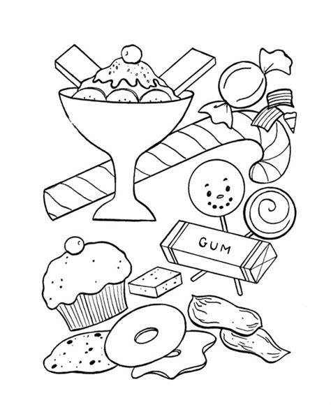 Bluebonkers Birthday Sweets And Treats Coloring Page Sheets Ice