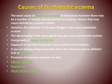 Ppt Dyshidrotic Eczema Symptoms Causes Diagnosis And Treatment