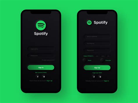 Mobile Exploration 1 Redesign Spotify App Dark Neumorphic By Firman