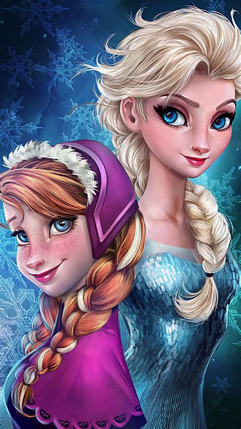 Frozen Elsa And Anna Digital Fan Art Wallpapers Frozen Sisters Disney
