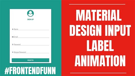 Material Design Form Css Input Label Animation Tutorial Frontendfunn