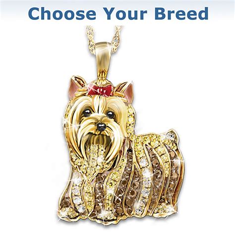 Diamond Dog Pendant Necklace With Movable Legs And Tail Dog Lover
