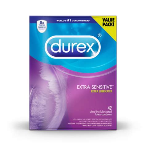 Durex Extra Sensitive Ultra Fine Lubricated Latex Condoms 42 Ct Ralphs