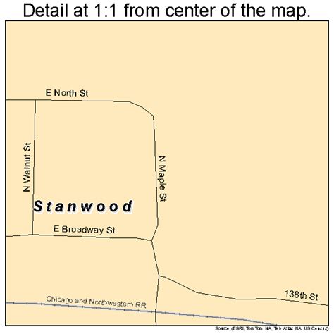 Stanwood Iowa Street Map 1975045