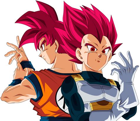 Goku And Vegeta Super Saiyan God By Arbiter720 On Deviantart In 2020
