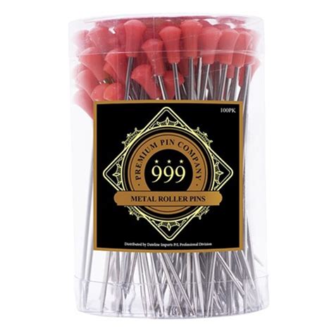999 Bean Top Metal Roller Pins Pkt 100 Savoy Salon Supplies