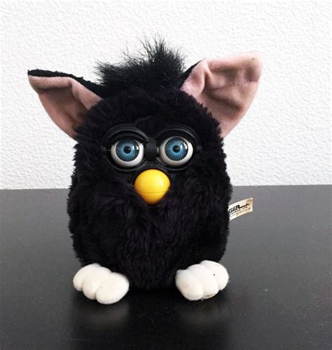 Vintage 1998 Black Furby 1990s Tested And Works By Tiger Original 90s