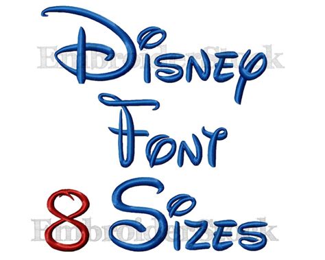 Walt Disney Font Machine Embroidery Design Alphbet Disney Etsy