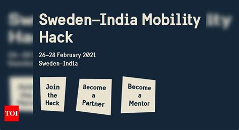 Registrations Open For Sweden India Mobility Hackathon Times Of India