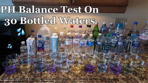 Ph Balance Test On 30 Different Waters Bottled Water Ph Level Test Youtube