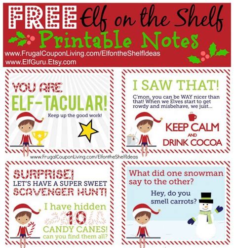 Elf On The Shelf Ideas And Free Printables Free Christmas Printables