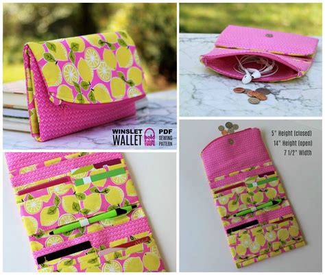 The Winslet Tri Fold Wallet Sew And Sell Wallet Sewing Pattern