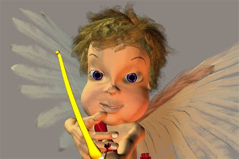 Animated Cupid Face Giving A Kiss On A Transparent Background Stock