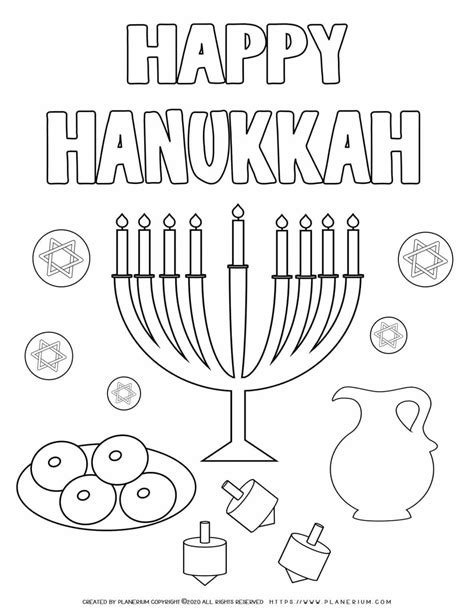 Hanukkah Printable Coloring Pages Printable World Holiday