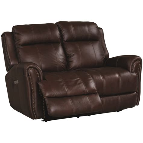 Bassett Club Level Marquee 3707 P42c Leather Match Power Reclining