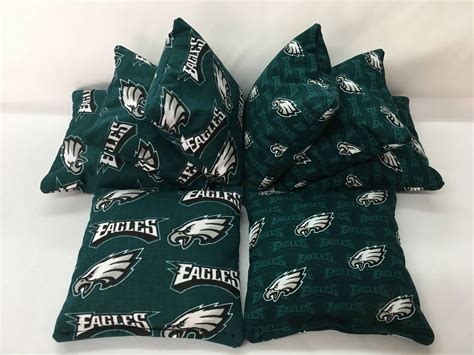 Philadelphia Eagles 8 Cornhole Bags Bean Toss 4 Of Each Print Etsy In