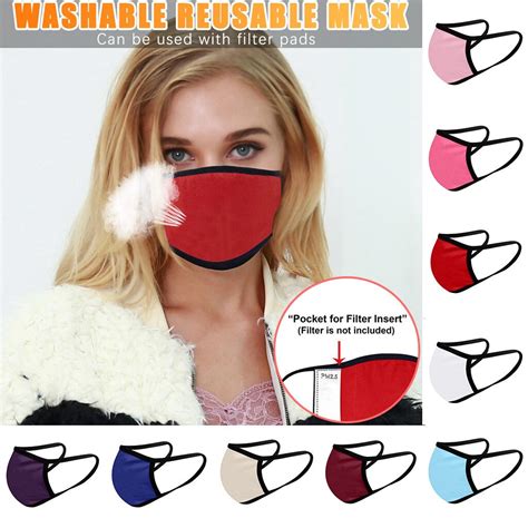 Anti Dust Reusable Face Mask Cloth Black Mask Unisex Adult Keep Warm