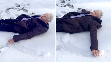 Video Of Grandmother Making Snow Angel Goes Viral