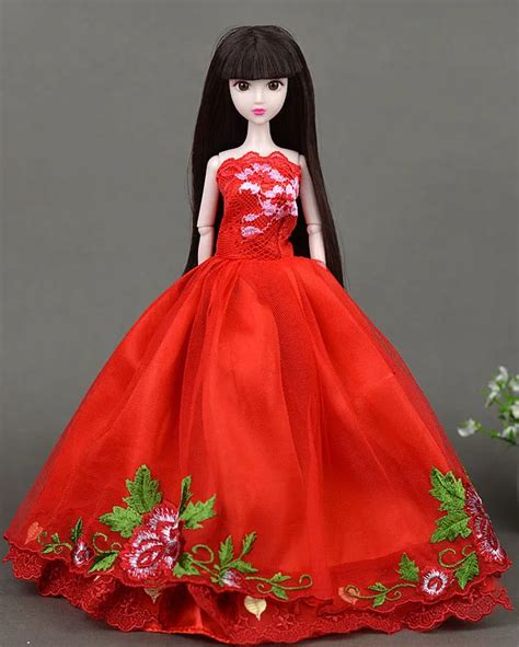 Radom Newest Doll Elegant Handmade Wedding Dress Pretty Princess Dress Party Clothes For Doll