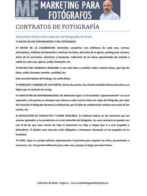 Contratos De Fotografia Propiedad Intelectual Pagos