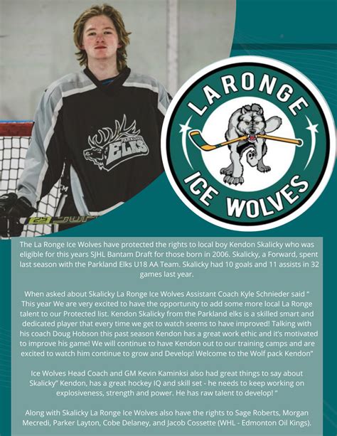 Ice Wolves Protect Local Talent La Ronge Ice Wolves