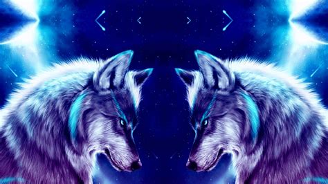 Animals Wallpaper Space Wolf Art Wolves Night Digital Art
