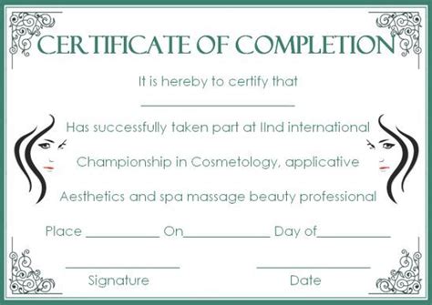 Cosmetology School Certificate In 2020 School Certificates