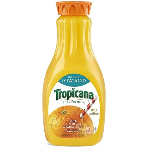 Buy Tropicana Orange Juice No Pulp Low Acid 52 Fl Oz Online At