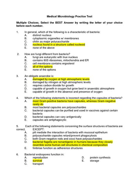 SOLUTION Microbiology Practice Test With Answers 5o Mcq Studypool