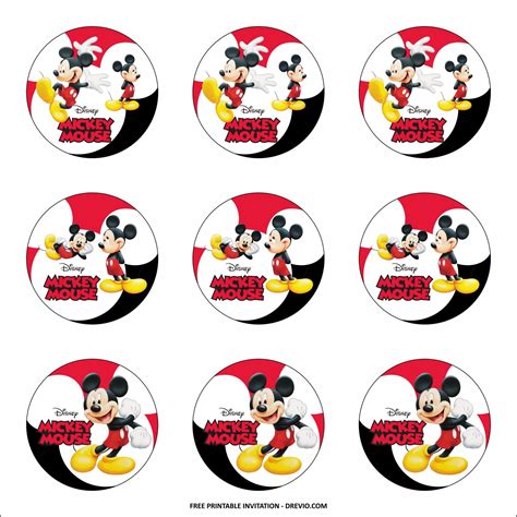 Mickey Mouse Cupcake Toppers Templates Download Hundreds Free