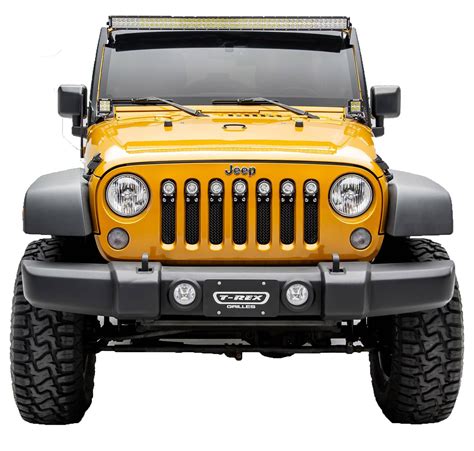 T Rex 6314841 Torch Series Black Mesh Grille With Led Lights For 07 18