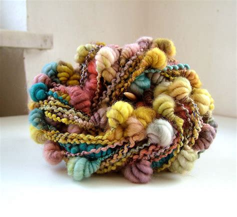 Spin Art Textiles Handspun Hand Spinning Fiber Art Crochet