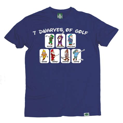 Golfing Tee 7 Dwarves Of Golf Golf Funny Top Birthday Tee T Shirt T