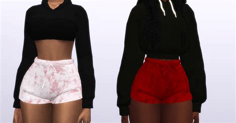 The Black Simmer Velvet Shorts By Draco Sims