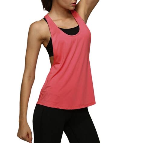 Buy Summer Sleeveless Vest Women Casual Tanks Tops Dry Quick Loose Fitness