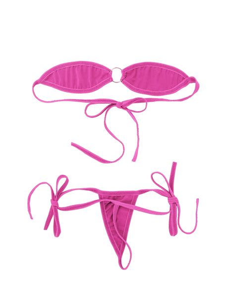 Buy Msemis Woman Sexy Two Piece Bikini Thong Swimsuit Tie Side Micro