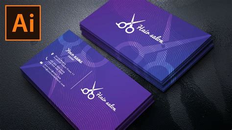 Premium cards printed on a variety of high quality paper types. Hair salon business card design - YouTube