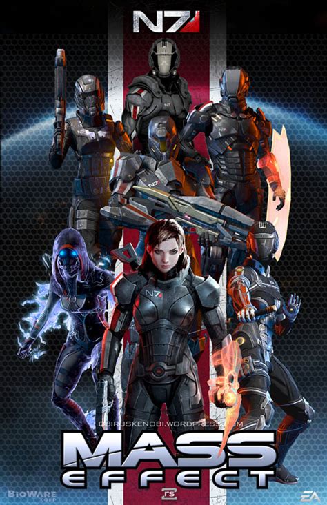 Mass Effect N7 Dlc Fan Art Collage Femshep Versio By
