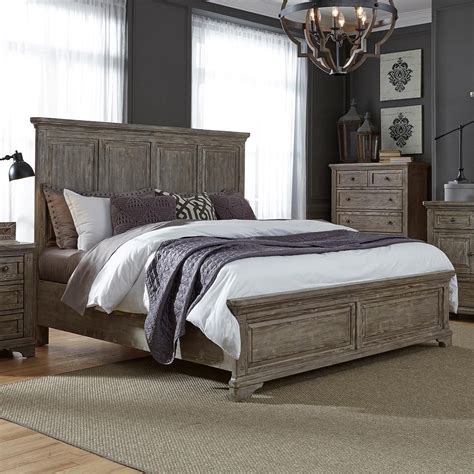 Liberty Highlands King Panel Bed In Gravel 727 Br Kpb
