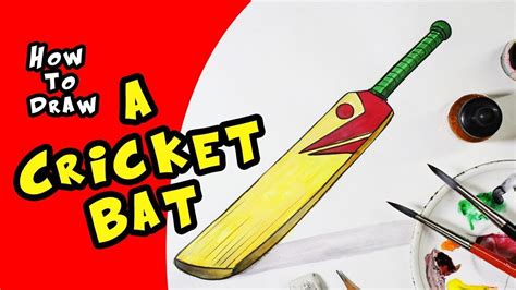 How To Draw A Cricket Bat Step By Step At Drawing Tutorials