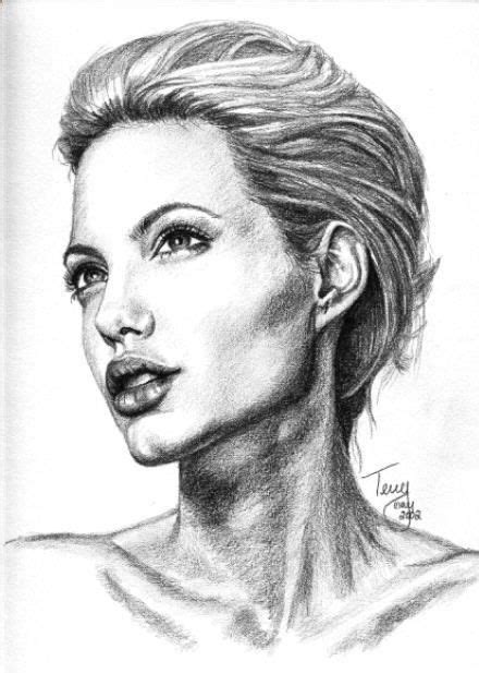 Drawing Pencil Portraits Angelina Jolie By TerryXart American Pencil