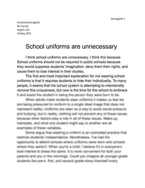 🌈 Should Kids Wear School Uniforms Essay Should Students Wear Uniforms