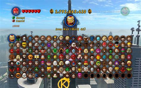Character Selection In The Game Lego Pinterest