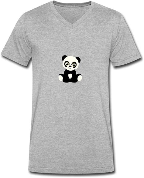 spreadshirt cute panda bear men s v neck t shirt by canvas clothing