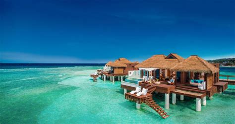 All Inclusive Over The Water Villas And Suites In The Caribbean Sandals Overwater Bungalows